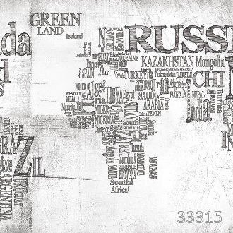 Карта мира из слов